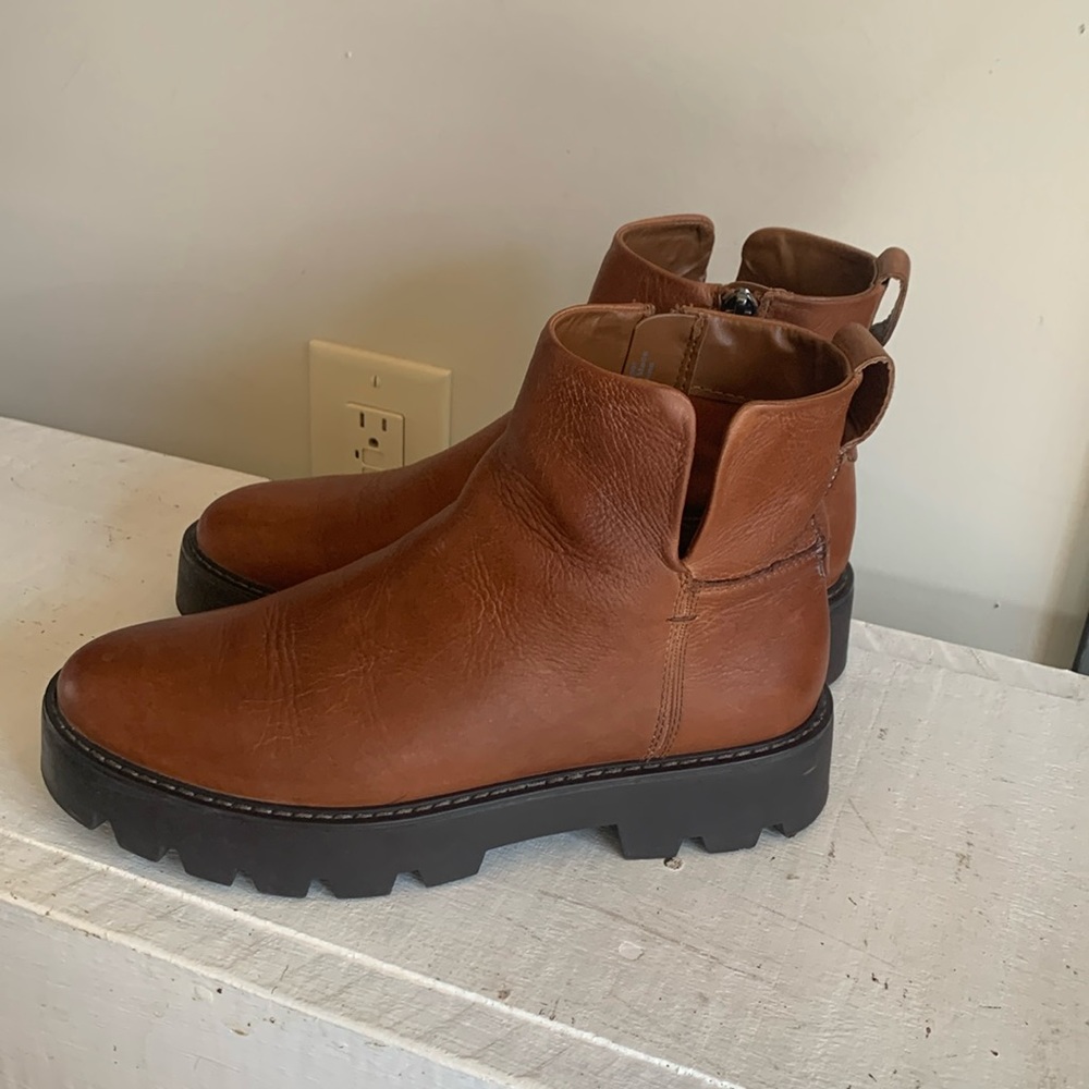 Franco Sarto Billie Leather Platform Bootie